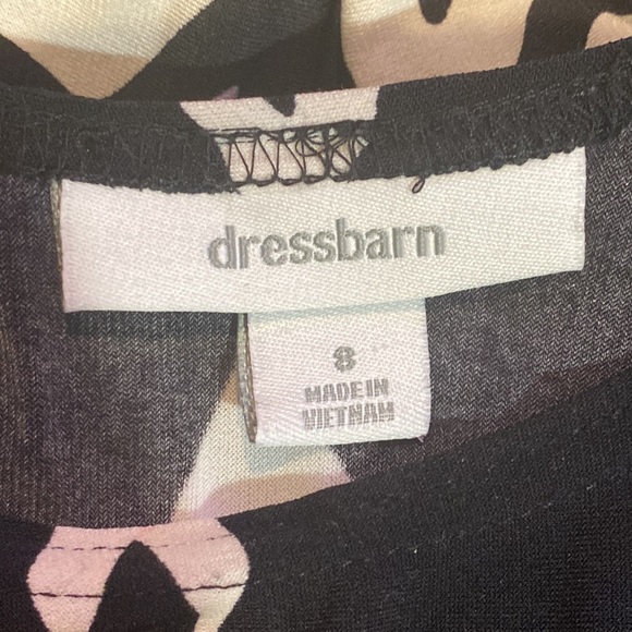 DRESS BARN Black and White Patterned Tank Dress - SIZE 8 - Picture 4 of 5